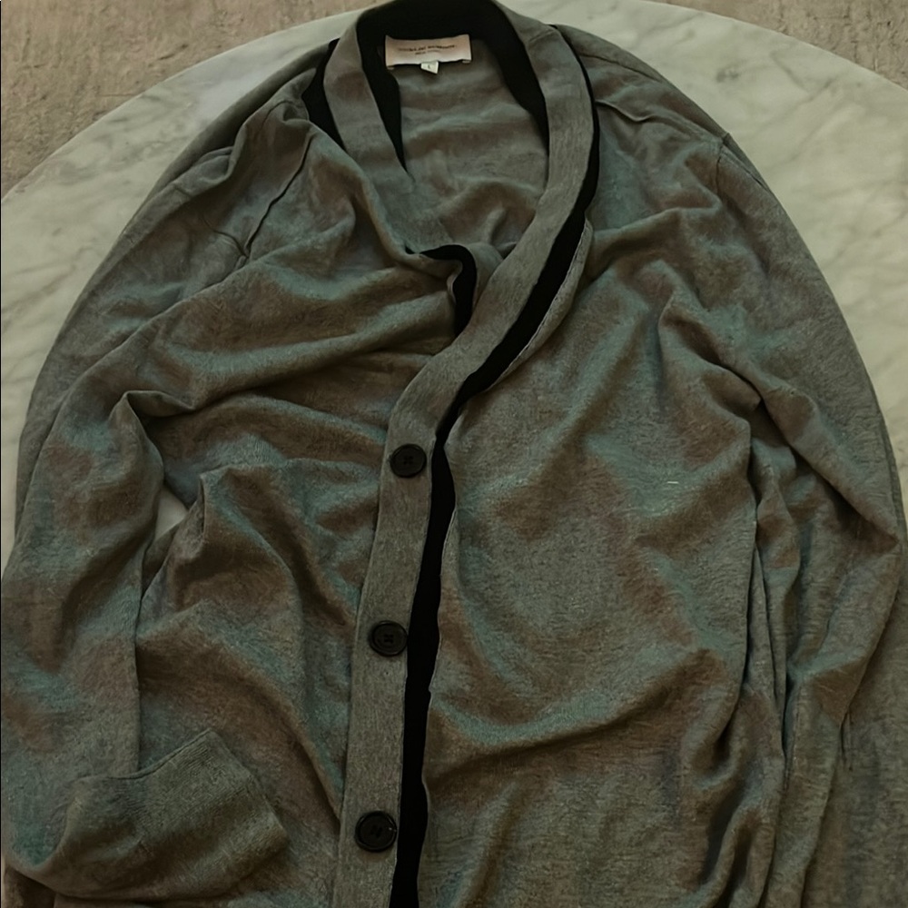 Public School Gray and Black Cardigan Sweater